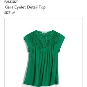 NWT Pale Sky Kiara Eyelet Detail Top (Stitch Fix)